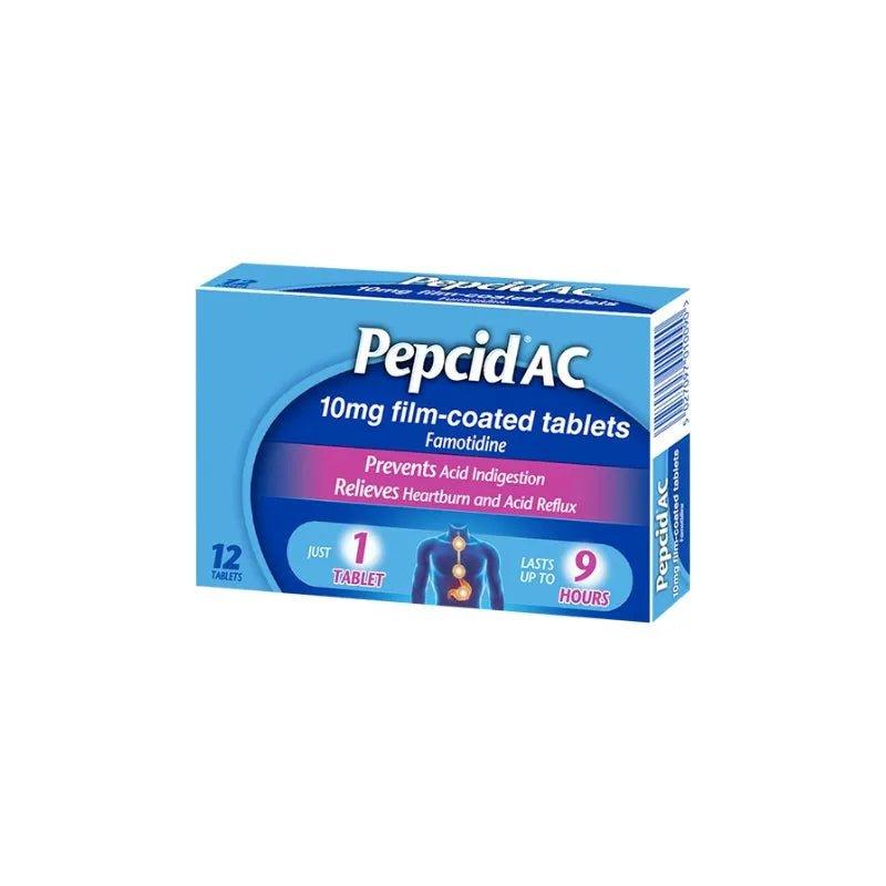 Pepcid AC Tablets 12 Pack - Heartburn, Indigestion, Excess Acid Relief - Easy to Swallow