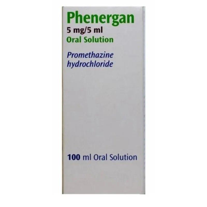 Phenergan Oral Solution 5mg/5ml Promethazine hydrochloride 100 ml