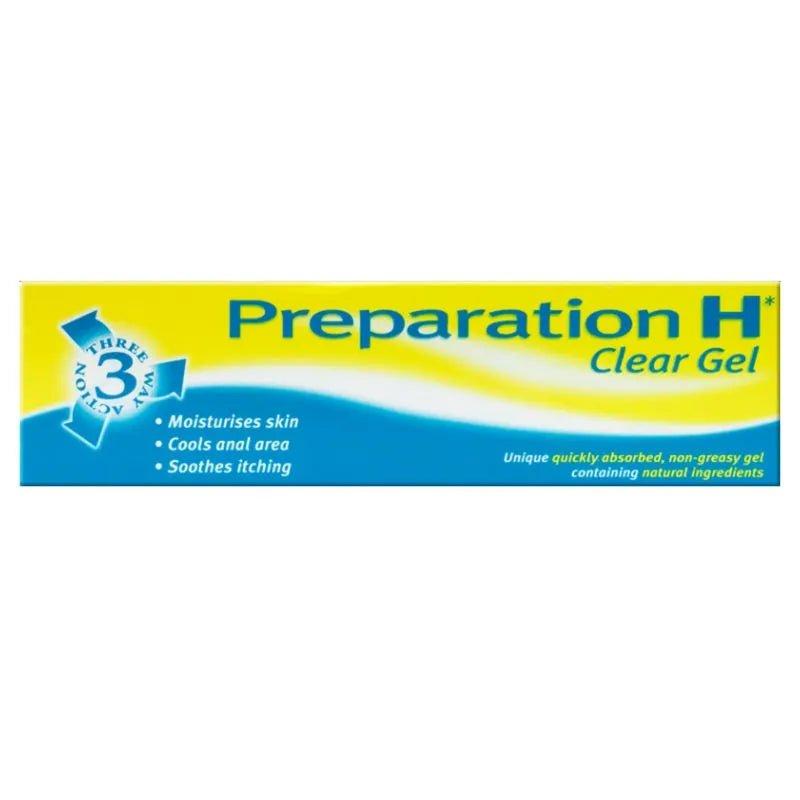 Preparation H Clear Gel 25g - Soothes itching, Cools anal area, Moisturises skin, Non-greasy
