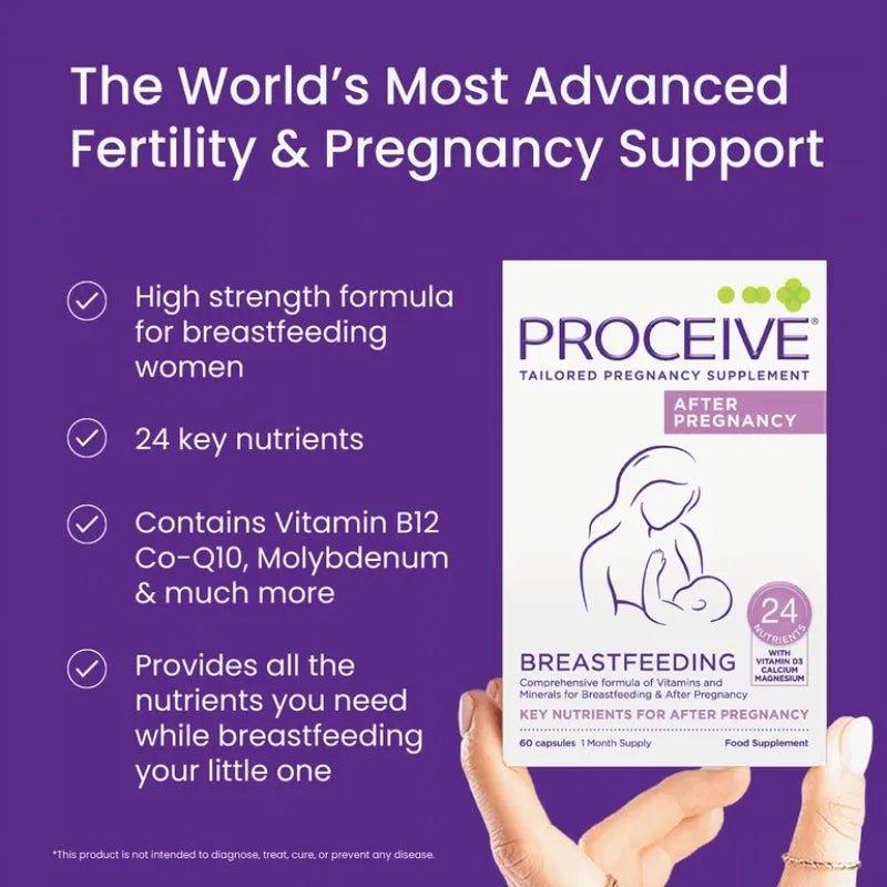 Proceive Breastfeeding Capsules 60 Pack - Key Nutrients for Breastfeeding Mothers - Vitamins & Minerals