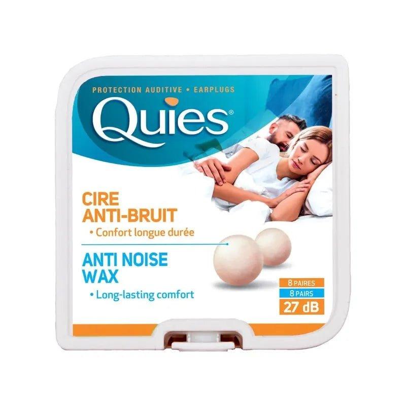 Quies Ear Plugs - 8 Pairs - Pure Wax - Noise Reduction - Hypoallergenic - Protection Auditive