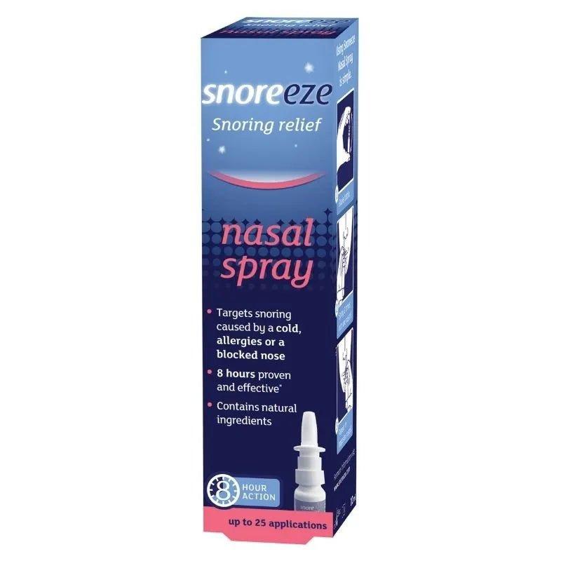 Snoreeze Nasal Spray 10ml - Snoring Relief, Targets snoring, 8 hours proven and effective, Contains natural ingredients