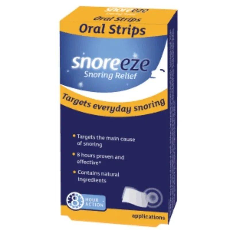 Snoreeze Oral Strips for Snoring Relief - Targets the main cause, 8 hours proven and effective, 14 applications