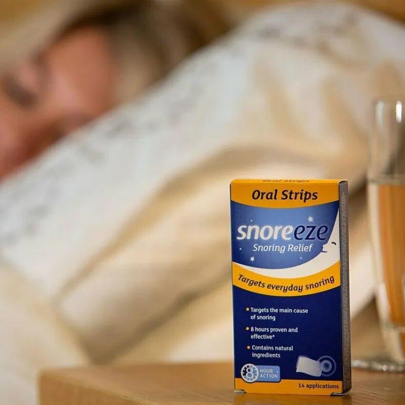 Snoreeze Oral Strips for Snoring Relief - Targets the main cause, 8 hours proven and effective, 14 applications