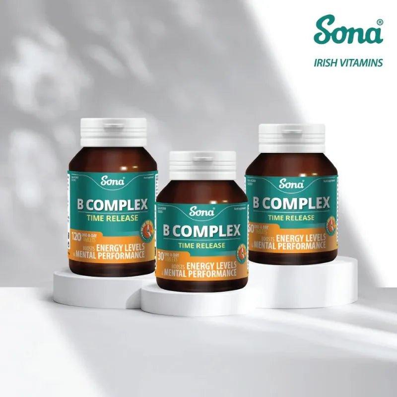 Sona B Complex Time Release 60 Tablets Boosts Energy Levels & Mental Performance