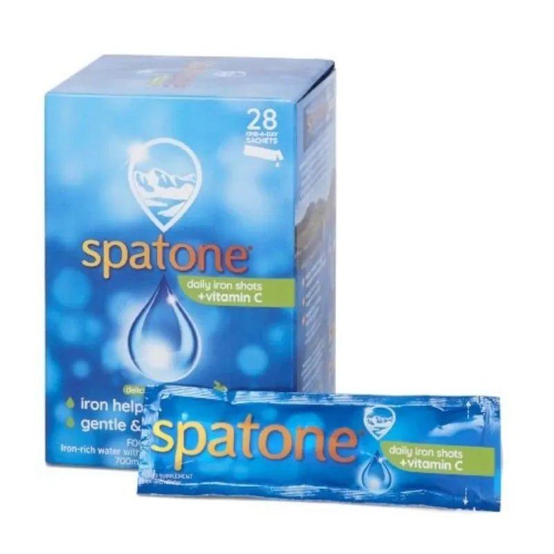 Spatone Apple Liquid Iron Supplement 28 Sachets, Iron-rich water + Vitamin C, Delicious Apple Taste