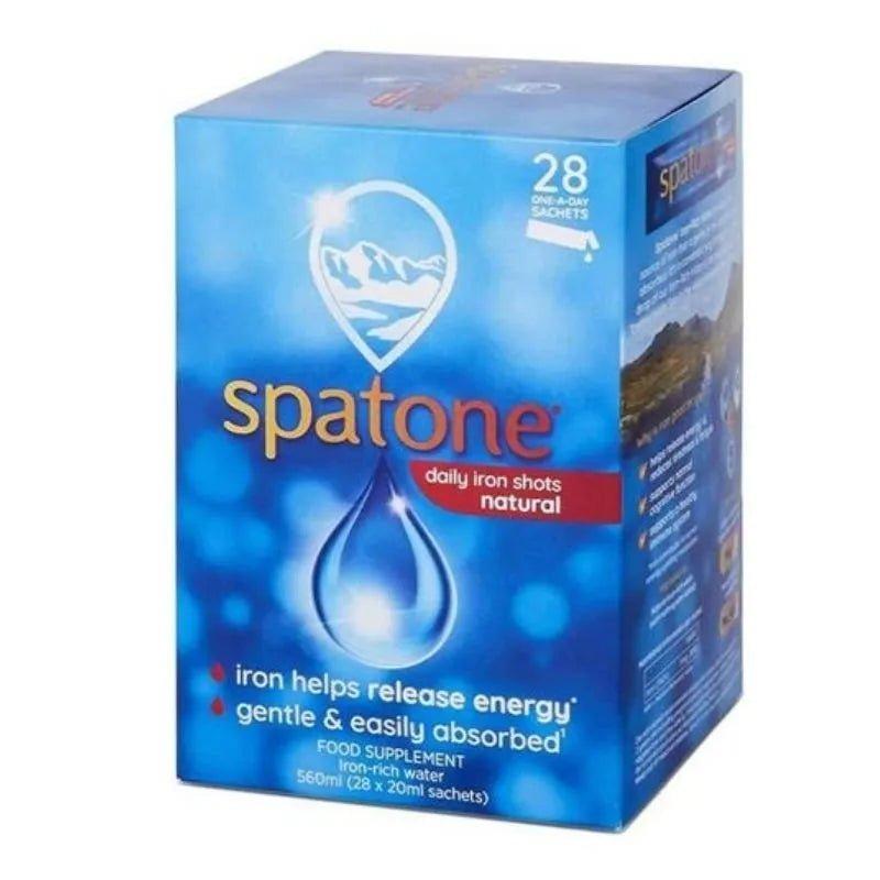 Spatone Natural Liquid Iron Supplement 28 Sachets, daily iron shots, iron helps release energy, gentle & easily absorbed