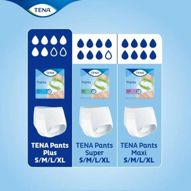 Tena Pants Plus Unisex Incontinence Size M 9 Pack - Soft Comfort, Total Security, Dry Protection, Odour Control