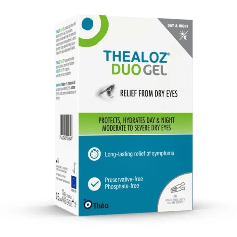 Thealoz Duo Gel for Dry Eyes - 30 Single Doses - Relief, Protects, Hydrates & Lubricates, Preservative-free, Long-lasting relief, Suitable for contact lens wearers