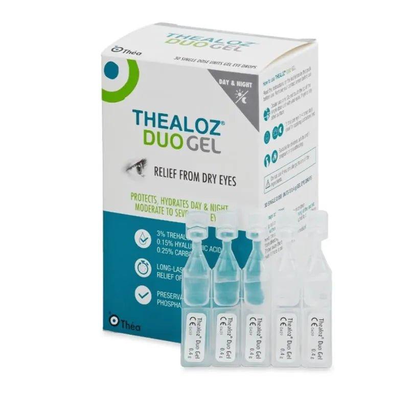 Thealoz Duo Gel for Dry Eyes - 30 Single Doses - Relief, Protects, Hydrates & Lubricates, Preservative-free, Long-lasting relief, Suitable for contact lens wearers