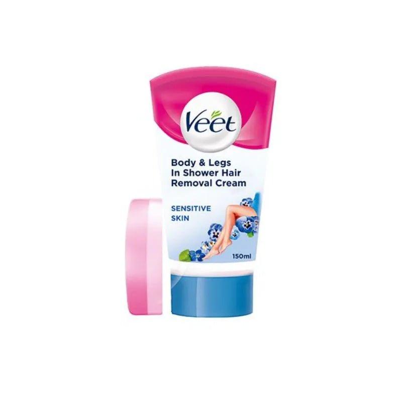 Veet In Shower Hair Removal Cream for Sensitive Skin 150ml - Silk & Fresh Technology