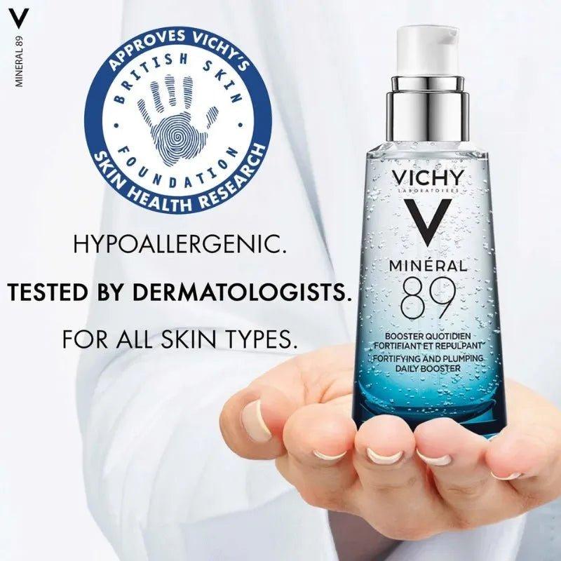 Vichy Mineral 89 Face Serum 50ml - Hydrates, Plumps, Smoothes - Hyaluronic Acid
