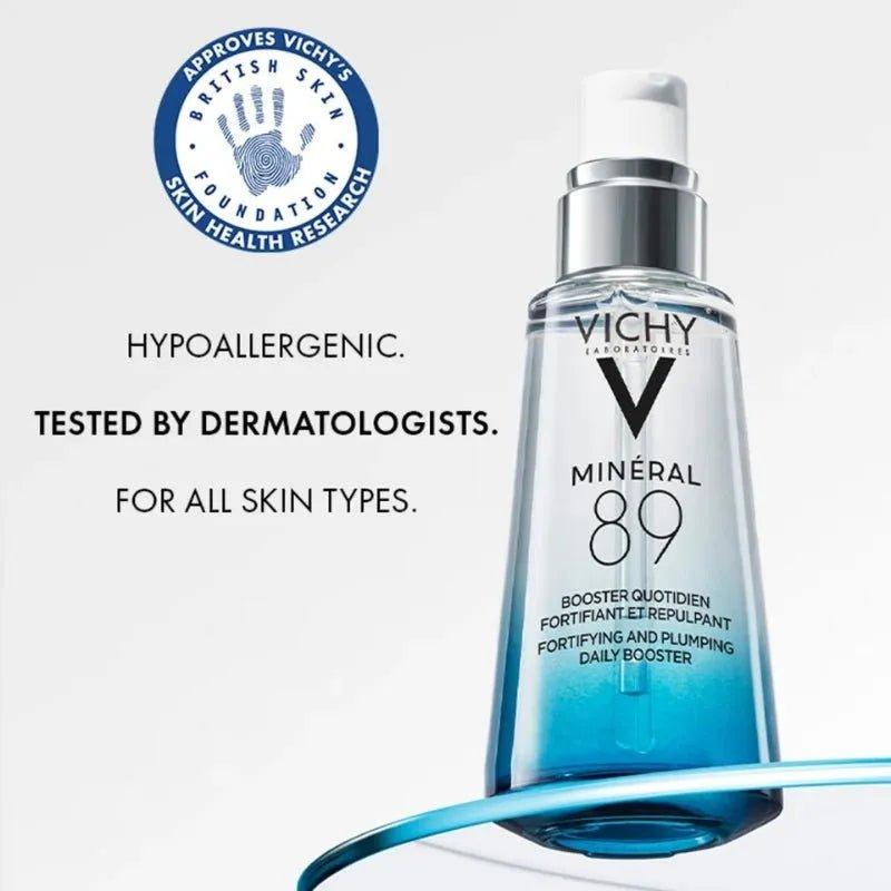 Vichy Mineral 89 Face Serum 50ml - Hydrates, Plumps, Smoothes - Hyaluronic Acid