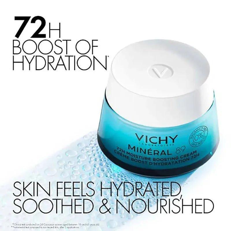Vichy Mineral 89 72H Moisture Boosting Cream, Fragrance-Free