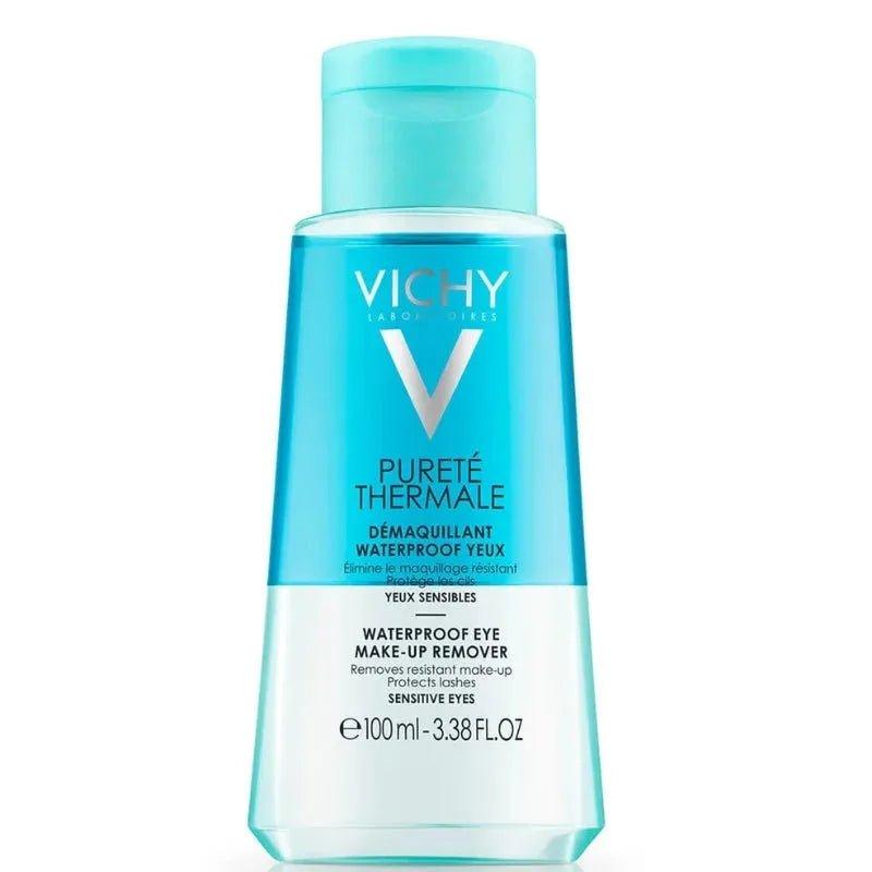 Vichy Purete Thermale Waterproof Eye Make Up Remover 100ml, Removes Resistant Makeup, Protects Lashes, Sensitive Eyes, Image Features: Waterproof, Sensitive Eyes