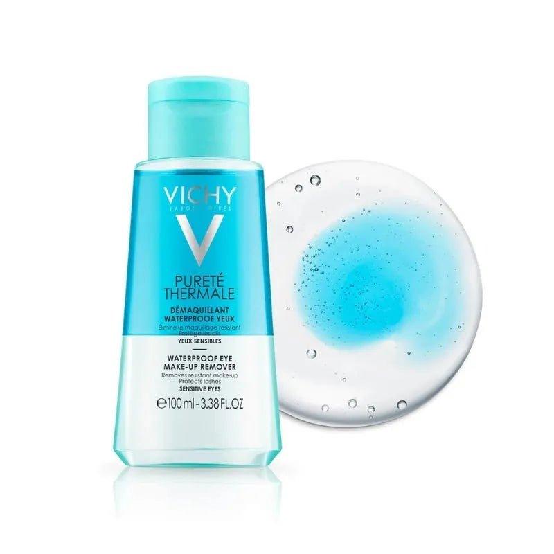 Vichy Purete Thermale Waterproof Eye Make Up Remover 100ml, Removes Resistant Makeup, Protects Lashes, Sensitive Eyes, Image Features: Waterproof, Sensitive Eyes