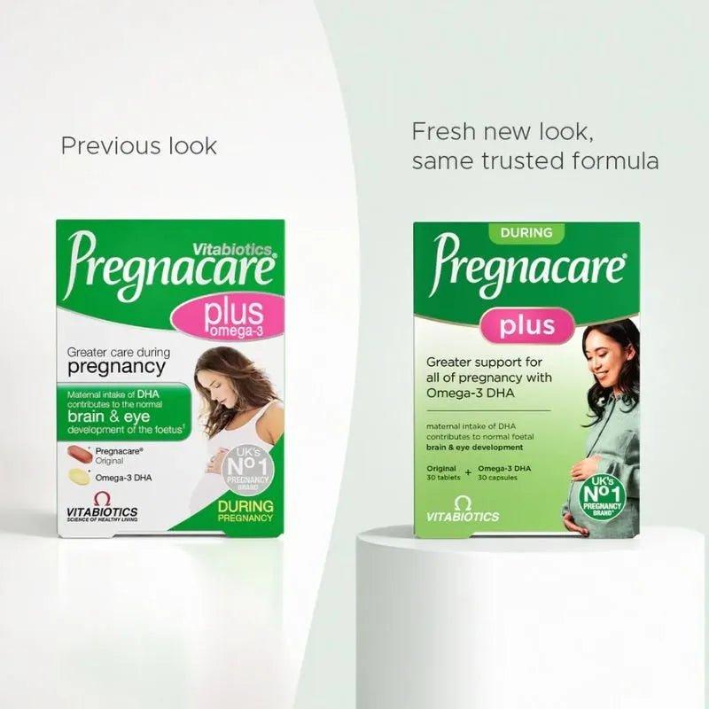 Vitabiotics Pregnacare Plus Omega-3 DHA Tablets & Capsules for Pregnancy - Brain & Eye Development