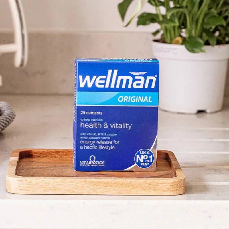 Vitabiotics Wellman Original Multivitamin for Men - Health & Vitality - 30 Pack - Vitamins B6, B12, Copper, Siberian Ginseng