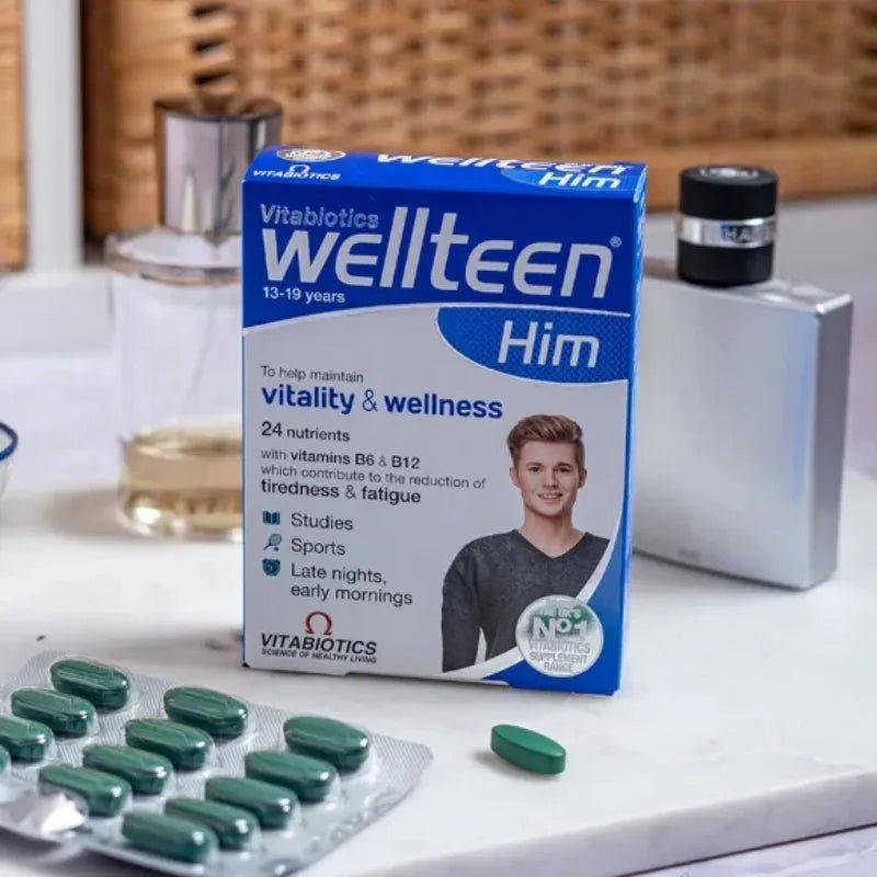 Vitabiotics Wellteen For Him Tablets, 24 Nutrients, Vitality & Wellness, Reduce Tiredness & Fatigue
