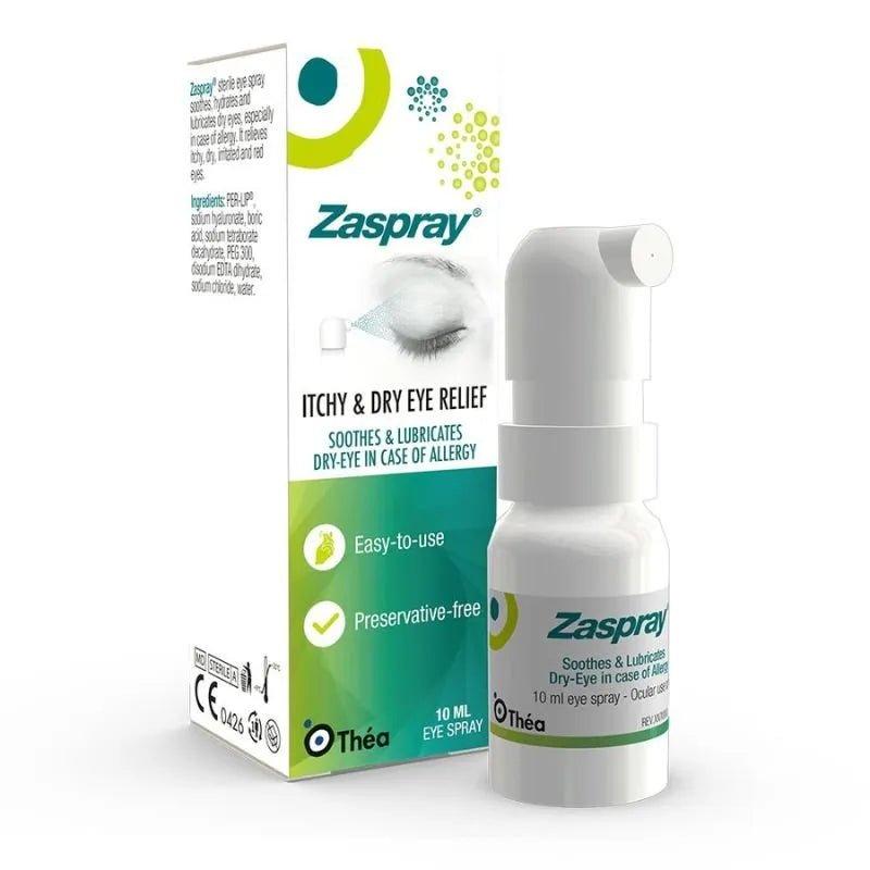 Zaspray Itchy & Dry Eye Relief Spray 10ml - Easy-to-use, Preservative-free for Dry-Eye
