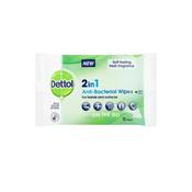 Dettol 2-In-1 Antibacterial Wipes 15 Pack image