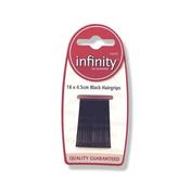 Infinity 4.5cm Black Hairgrips 18 Pack