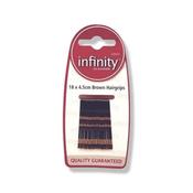 Infinity 4.5cm Brown Hairgrips 18 Pack