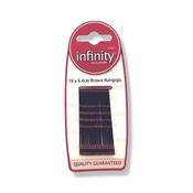Infinity 6.4cm Brown Hairgrips 18 Pack