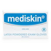 Mediskin Latex Gloves Lightly Powdered Medium 100 Pack