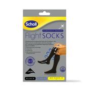 Scholl Flight Socks Black Cotton Large Sz 9-12