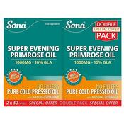 Sona Evening Primrose Oil 1000mg Capsules 2 x 30 Twin Pack