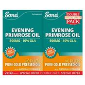 Sona Evening Primrose Oil 500mg Capsules 2 x 30 Twin Pack