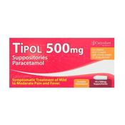 Tipol 500mg Paracetamol Suppositories Children 8 - 12 Years 10 Pack