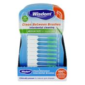 Wisdom Clean Between Brushes Medium Green 12 Pack