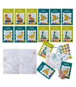 🦕 Dinosaur Colouring Books, Crayons &amp; Stickers - 12 Pack