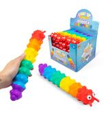 Rainbow Caterpillar! 🌈 Light-Up Suction Push Popper Fidget image