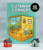 🏡 Cutaway Corners - Bold &amp; Easy 🏠 Peek Inside &amp; Colour!