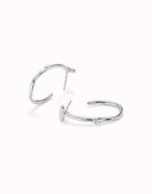 Uno de 50 hoop earrings with white topaz (silver) image