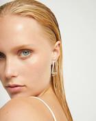 Uno de 50 double triangle earrings (silver) image