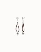 Uno de 50 drop leather earrings image