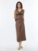 i blues satin skirt