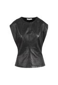 Coster draped leather top