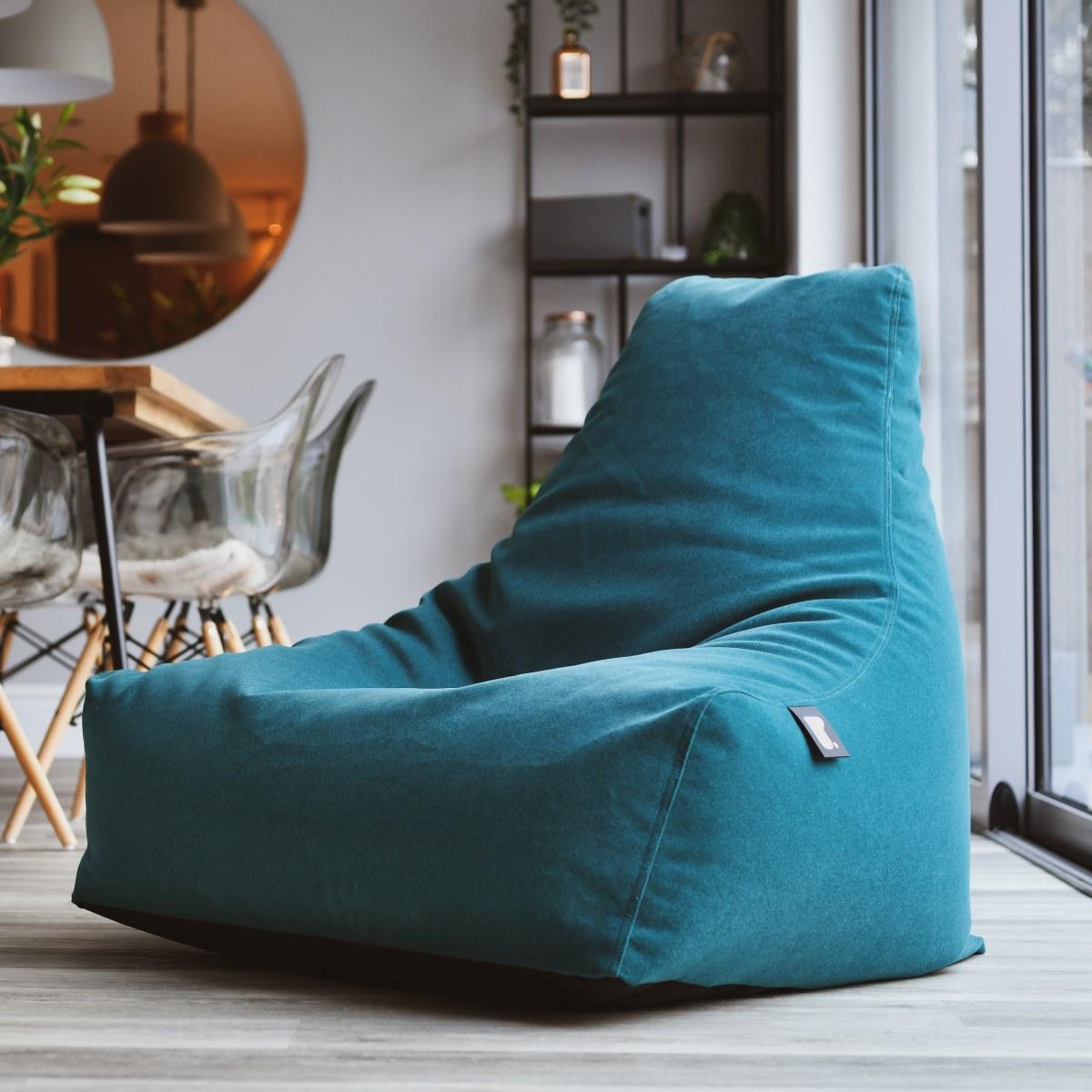 Extreme Lounging Mighty B Indoor Bean Bag - Teal Suede Beanbag