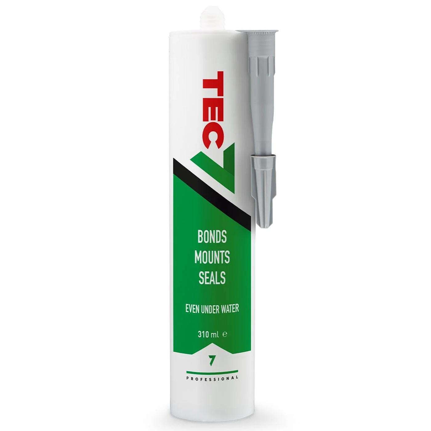 TEC 7 Grey Silicone Sealant Bonds Mounts Seals Even Under Water