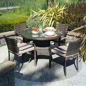 Cairo 4 Seat Round Set with Stacking Chairs