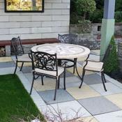 Hampshire 4 Seat Bronze Cast Aluminium Outdoor Furniture Set with Stone Dalkey Table