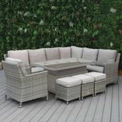 Hamilton Right Hand Side Corner Set with Rising Table, Footstools and Single Armchair