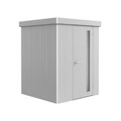Garden Shed - Neo - Metallic Silver - 1A - 180cm x 180cm x 222cm - Standard Door