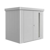 Garden Shed - Neo - Metallic Silver - 1B - 236cm x 180cm x 222cm - Double Door