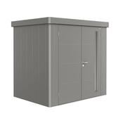 Garden Shed - Neo - Metallic Quartz Grey - 1B - 236cm x 180cm x 222cm - Double Door